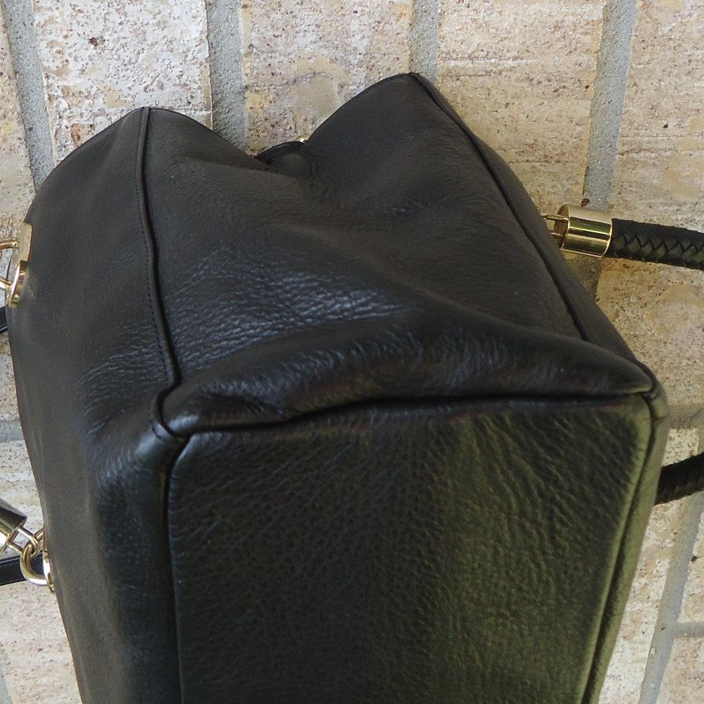 COLE HAAN black genuine leather crossbody bag. - Picture 7 of 16
